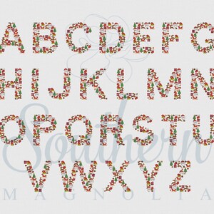 Christmas Santa Alphabet Embroidery Design- Whole Uppercase Letter Bundle Deal