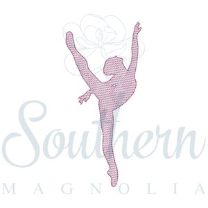 Ballerina Embroidery Design, Sketch Fill, Dancer Embroidery File, Dance Embroidery Design, Ballet Embroidery File, Machine Embroidery, PES