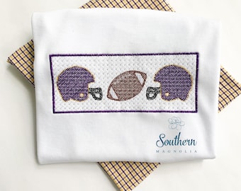 Football Faux Smock Embroidery Design
