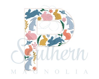 P Easter Embroidery Design | easter alphabet applique, easter embroidery font, easter letter embroidery, easter shirt, easter gift for kids
