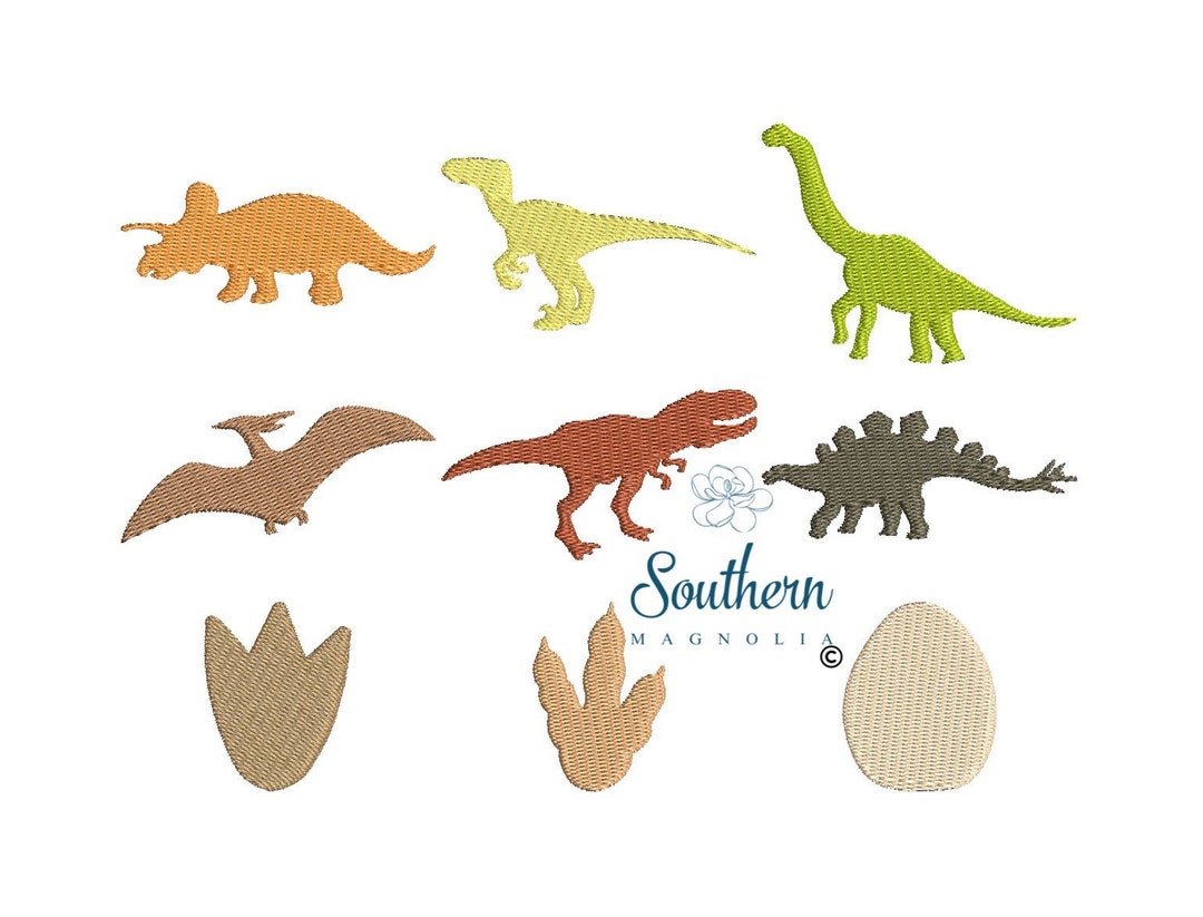 Dinosaur Build Your Own Design Sketch Fill Mini Machine Embroidery ...
