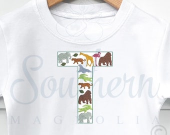 T Zoo Alfabet Borduurwerk Ontwerp, dierentuin borduurlettertype, safari borduurwerk applique ontwerp, safari borduurwerk dier, applique borduurlettertype