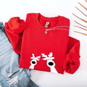 Retro Reindeer Sweatshirt, Cute Christmas Sweatshirt, Winter Reindeer Sweatshirt, Merry Christmas Sweatshirt, Christmas Reindeer Sweatshirt