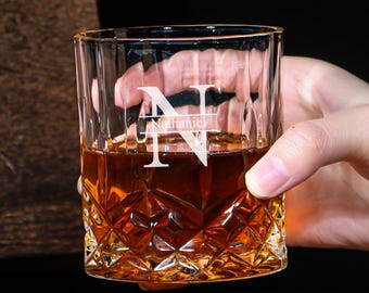 Custom Whiskey Glass, Whiskey Glass Gifts for Him, Valentine's Day gift, Gifts For Husband, Boyfriend gifts, Anniversary Gifts