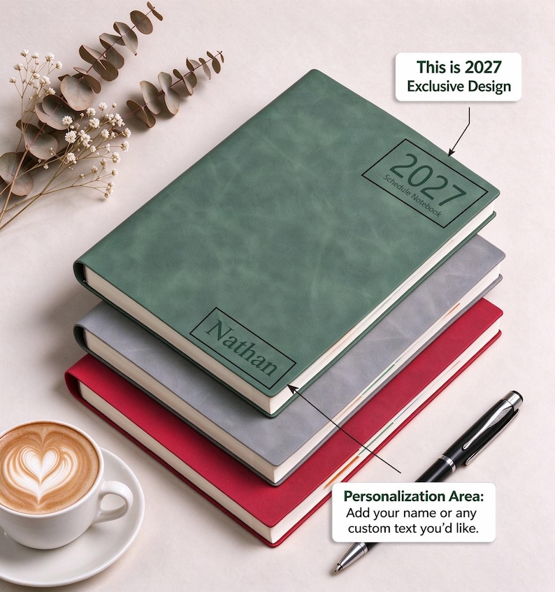 Personalized 2027 Planner Notebook, Daily Planner 2027, Custom Daily ...