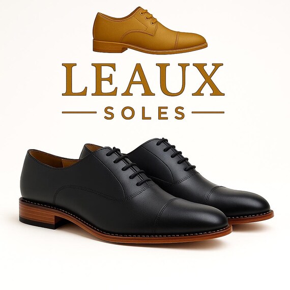 Handcrafted Black Cap-toe Oxfords: Full-grain Leather  display picture 2