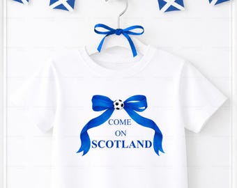 Personalised Scotland T-Shirt Kids | Come On Scotland Shirt | Girls Boys Football Top | World Cup 2026 Gift