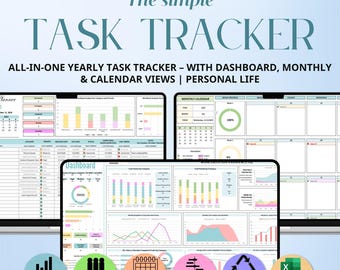 Excel Vorlage | To-Do Liste, Gantt Chart (Digitaler Download)