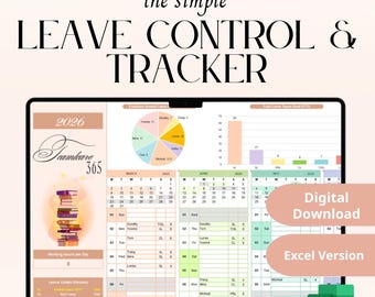 Modello Excel per il monitoraggio delle ferie dei dipendenti / Planner di team minimo (download digitale)