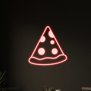 Insegna al neon a LED con fetta di pizza, divertente lampada da parete, arredamento per ristoranti, arredamento per pizzerie, arredamento per bar, arredamento per cucine, arredamento per feste, arredamento per sale giochi