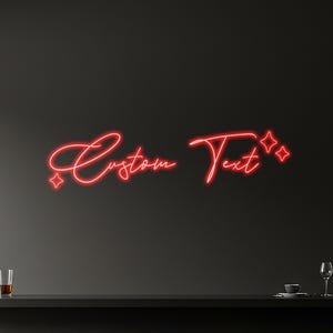 Custom Neon Sign, Sparkle Icons Sign, Personalized Gift, LED Name Light, Custom Text Wall Decor, Bedroom Decor, Bar Decor, Business Gift