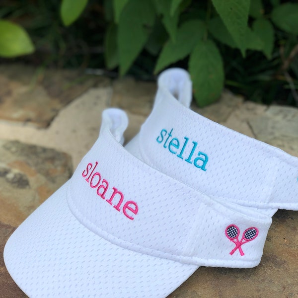 Monogrammed Youth Tennis Visor, Personalized Youth Visor, Monogrammed Youth Visor, Youth Tennis Visor, monogrammed childrens visor