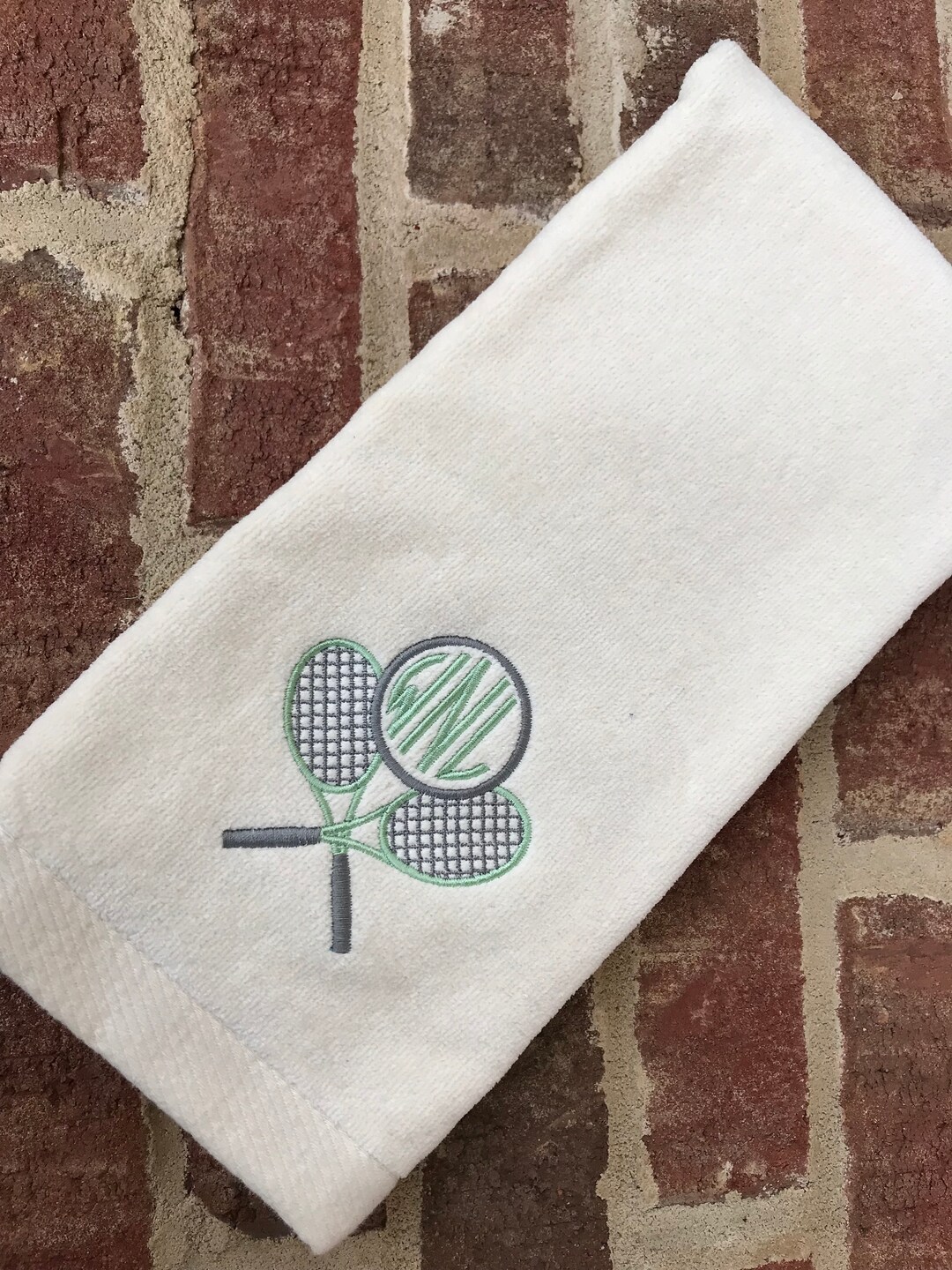 Monogrammed Tennis Towel, Personalized Tennis Towel, Embroidered Tennis ...