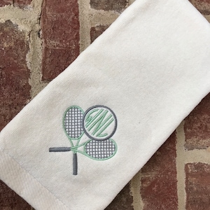 Monogrammed Tennis Towel, Personalized Tennis Towel, Embroidered Tennis Towel, Tennis Team Towels, Tennis Captain Gift, Tennis Coach Gift