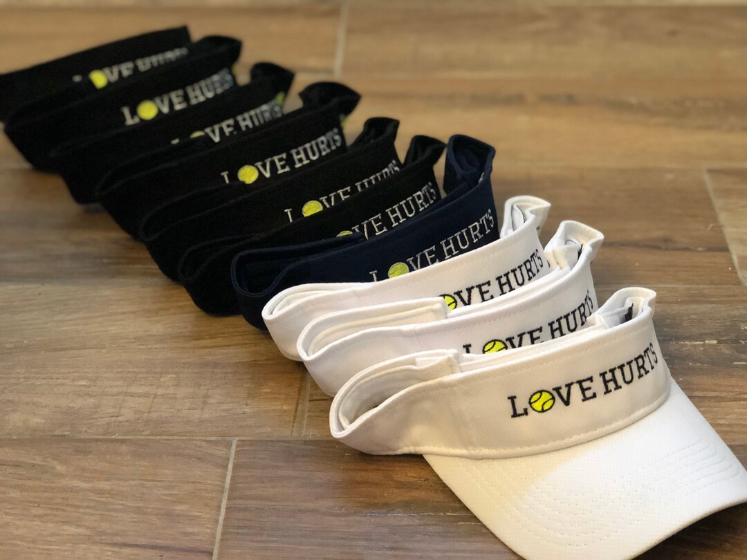 LOVE Hurts Tennis Visor, Personalized Tennis Visor, Tennis Gift, Tennis
