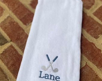 Monogrammed Golf Towel, Personalized Golf Towel, Embroidered Golf Towel, Golf Team Towels, Golf Captain Gift, Golf Coach Gift