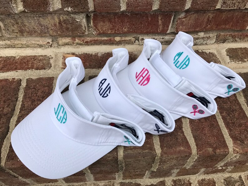 Monogrammed Tennis Visor Personalized Tennis Visor Mesh Etsy