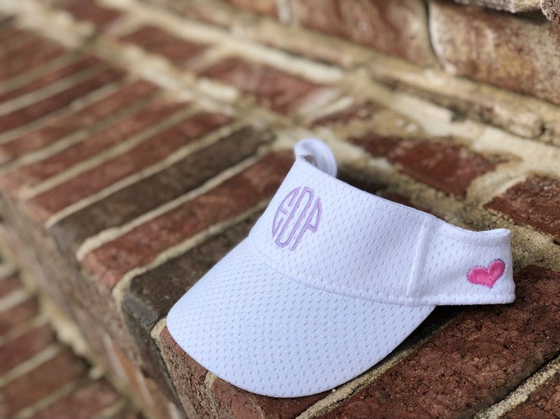Monogrammed Youth Tennis Visor Personalized Youth Visor Etsy