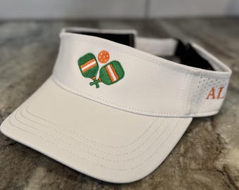 Personalized Pickleball Visor | Custom Embroidered Sports Visor with Name or Monogram | Pickleball Gift for Players