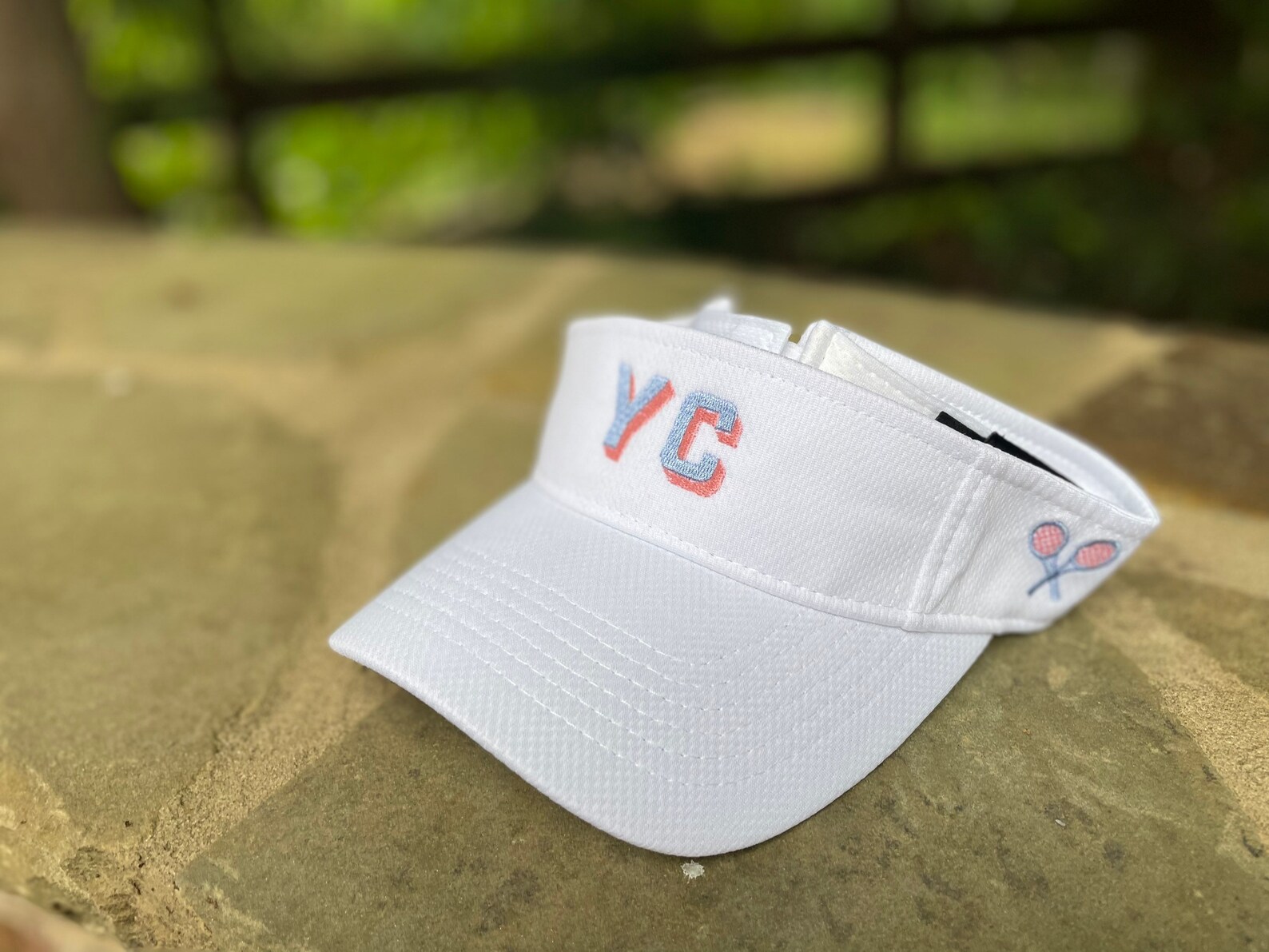 Monogrammed Tennis Visor, Personalized Tennis Visor, Mesh Sports Visor