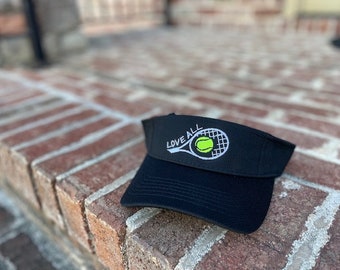 Love All Tennis Visor, Tennis Themed Visor, Tennis Gift, Embroidered Tennis Visor, Tennis Visor, Tennis Captain Gift