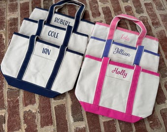 Embroidered Tote Bag for kids, Bachelorette Party Bags, Open Top Tote, Mini Tote Bag, Embroidered Tote Bag Canvas