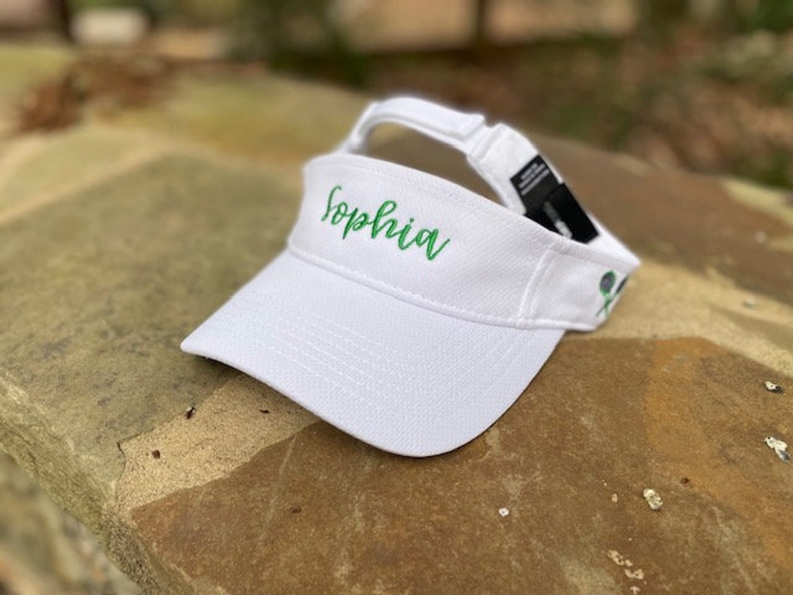 Monogrammed Tennis Visor, Personalized Tennis Visor, Mesh Sports Visor