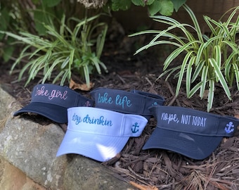 Custom Embroidered Visor,  Personalized Tennis Visor, Mesh Sports Visor, Ladies Visor