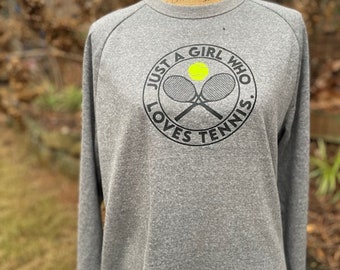 Tennis Sweatshirt for women, Cute tennis gift for teammate, Love Tennis gifts