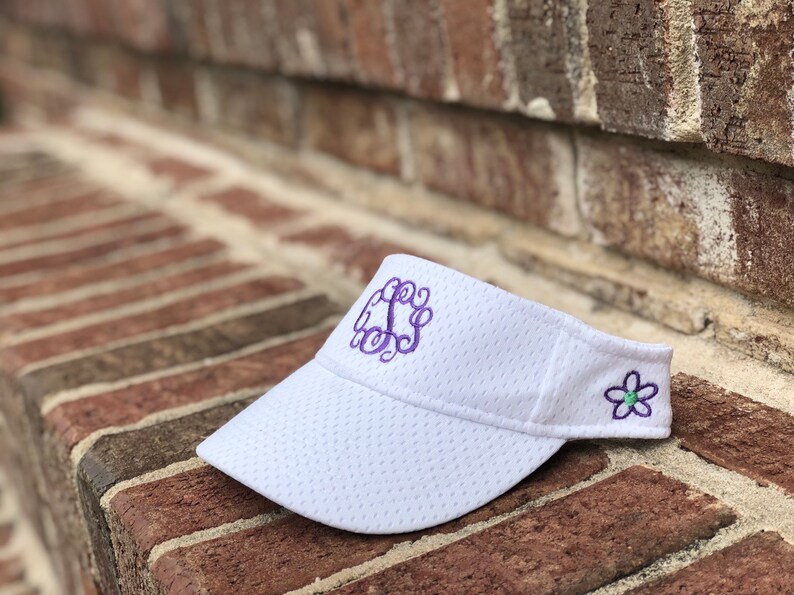 Monogrammed Youth Tennis Visor Personalized Youth Visor Etsy