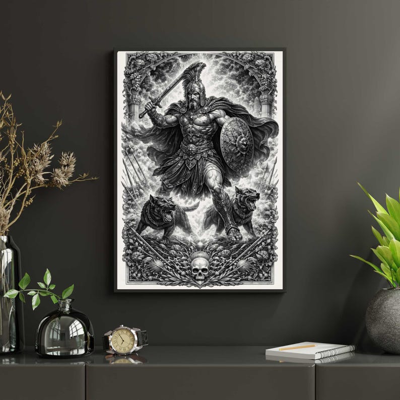 Ares Greek God of War PNG, Spartan Warrior King Illustration, Mythical ...