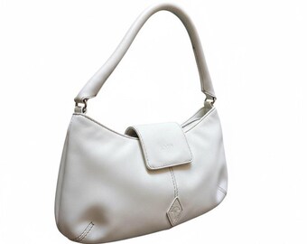 Bolso de mano JOOP! para mujer, de piel blanca, estilo vintage
