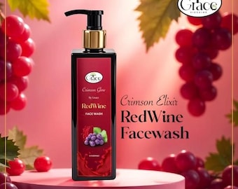 Gel limpiador facial antioxidante de vino tinto – Limpiador suave sin sulfatos