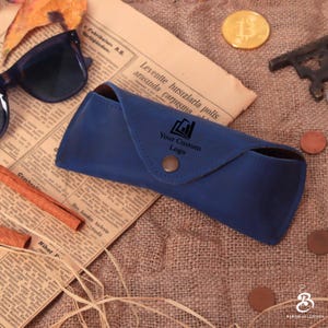 Custom Leather Glasses Case Men, Hard Sunglasses Case, Christmas Gift afbeelding 7