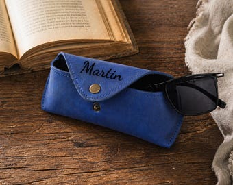 Personalized Leather Sunglasses Case: Rayban Case, Gift for Boyfriend & Dad
