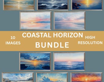 Coastal Horizon Wall Art Set of 10: Sunset and Seascape Prints (Digital Download) 13