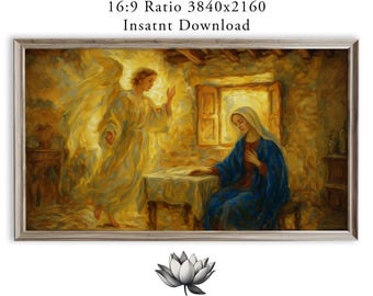 The Annunciation with Angel Gabriel & Mary for Frame TV Art (Digital Download) 153
