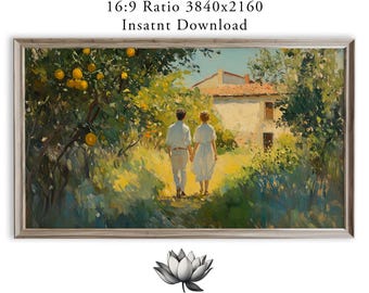 Romantic Cottagecore Sunlit Garden Path Frame TV Art (Digital Download) 2280