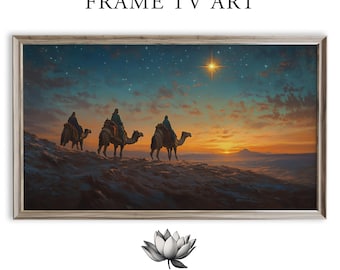 Three Wise Men Samsung Frame TV Art: Nativity Scene Silhouette (Digital Download) 2079