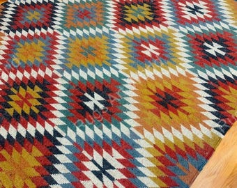 Dywan z juty wełnianej: ręcznie robiony, naturalny, wełniany, boho, do przedpokoju lub sypialni