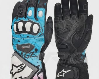 Motorcycle Alpinestar Motorbike Leather Racing Gloves Racing Gants Guantes