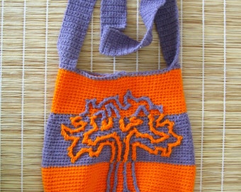 Orange and Purple Tree Bag