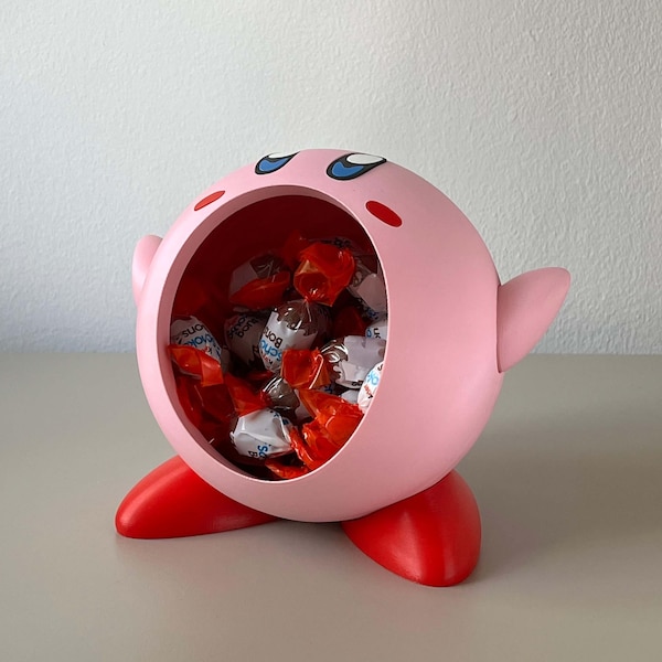 Kirby Candy Bowl - 3D Gedruckter Organizer, Snackhalter, Auffangschale für Schlüssel & Süßigkeiten