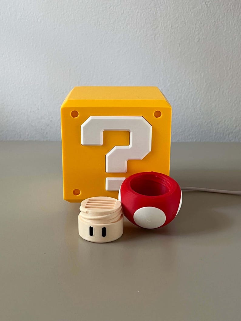 Mario Question Block Lamp — Super Mario Bros Mystery Box Night Light image 10