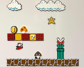 En uppsättning Super Mario Bros kylskåpsmagneter – 3D-utskrivet samlarobjekt för videospel
