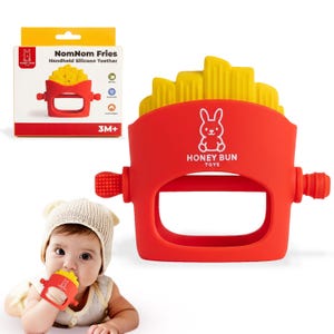 NomNom Fries Silicone Baby Teether: Parent-Designed Food Grade Toy