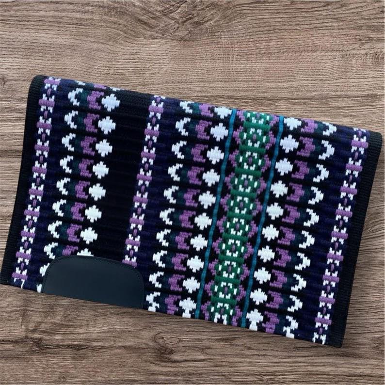 Couverture De Selle Western Tahoe Western Tack - Laine Noire - Made In India