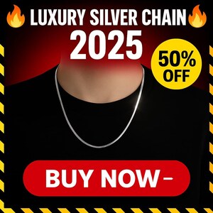 Silver Connell Chain, 2mm Cuban Chain, Mens Thin Necklace, Mens Necklace