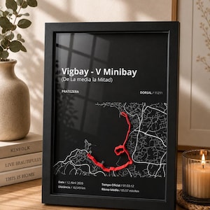 Personalized Runner Race Map Frame, MDF Shadow Box With Custom Details