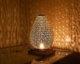 モロッコシルバーフロアランプ2個セット：ハンドメイド真鍮スタンド